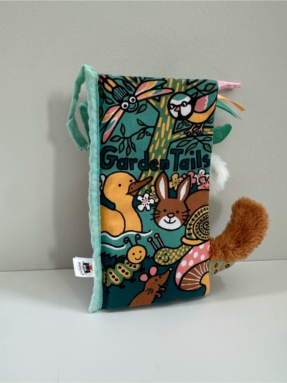 Retired Jellycat Garden Tails Soft Baby Cloth Book